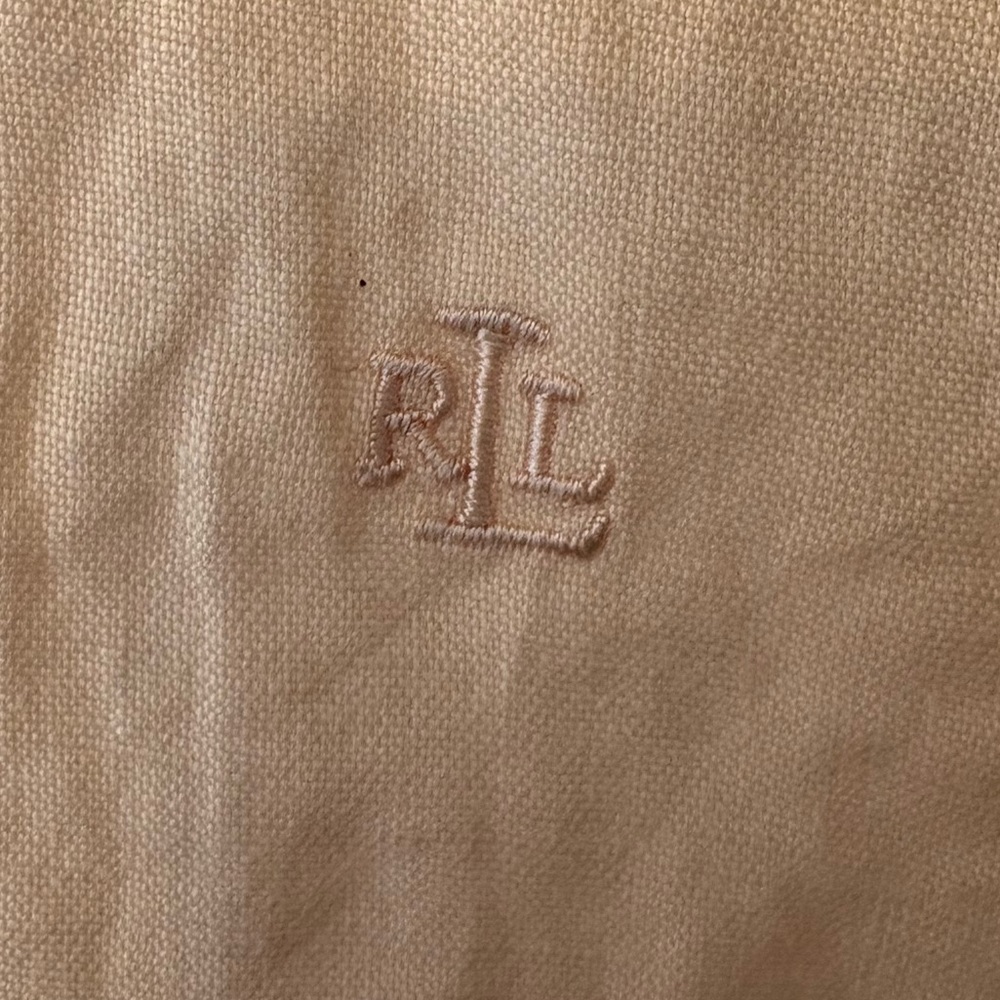 Ralph Lauren Linen Peach Button Shirt 3 Quarter Inch Sleeves Size Small Petite - Picture 3 of 7